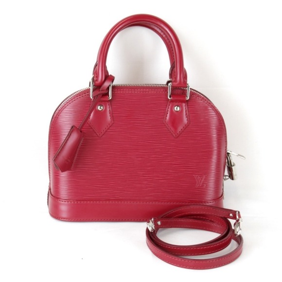 LOUIS VUITTON Pink Leather Alma Shoulder Bag - Picture 1 of 10